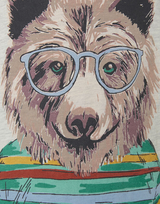 Bear Print Sweatshirt, Grey (GREY), large