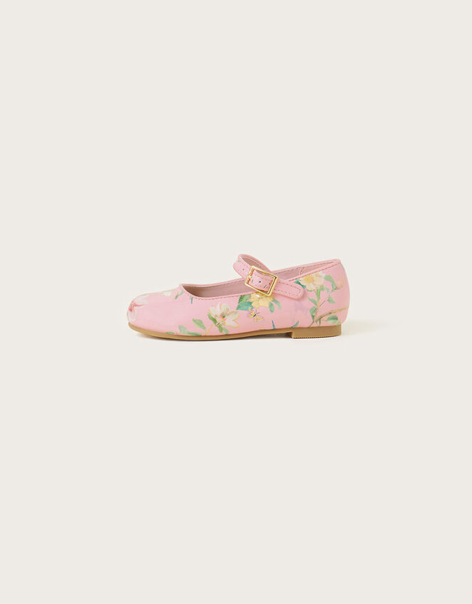 Baby Patent Floral Ballerina Flats, Pink (PINK), large