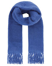 Brushed Tassel Scarf with Wool, , large