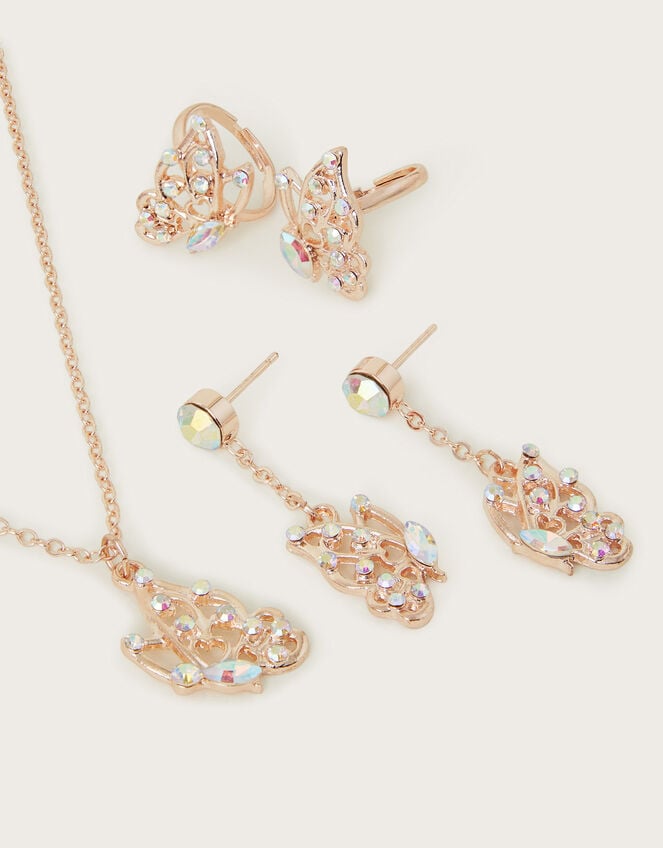 Jewel Butterfly Wings Jewellery Set, , large
