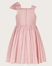Freya Bow Detail Taffeta Dress, Pink (PINK), large