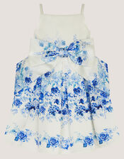 Baby Rose Print Bow Party Dress, Multi (MULTI), large