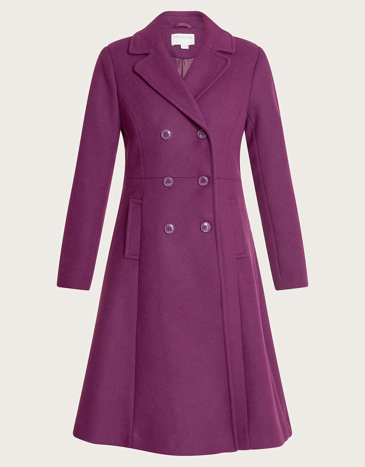 Women's skirted cheap wool coat