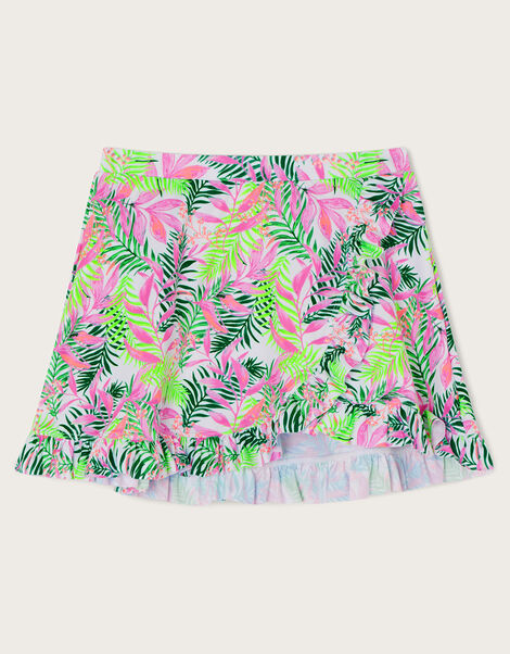 Palm Print Skirt Cover Up, Ivory (IVORY), large