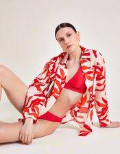 Priya Palm Print Shirt, Red (RED), large