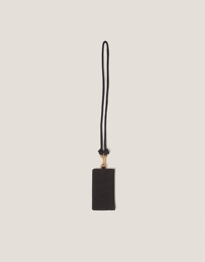 Card Holder Lanyard, Black (BLACK), large
