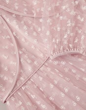 Bow Print Party Dress & Jacket, Pink (PINK), large