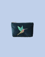 Elizabeth Scarlett Hummingbird Velvet Mini Pouch, , large