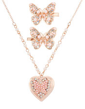 Venita Pearly Locket Necklace and Hair Clip Set, , large