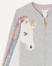 Unicorn Bomber Jacket, Grey (GREY), large