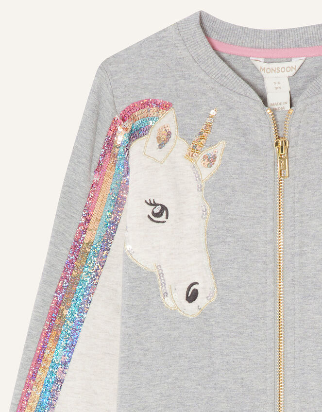 Unicorn Bomber Jacket, Grey (GREY), large