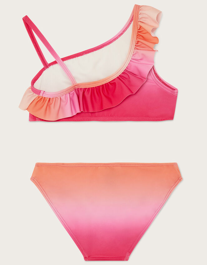 Ombre Frill Bikini Set with Recycled Polyester, Pink (PINK), large