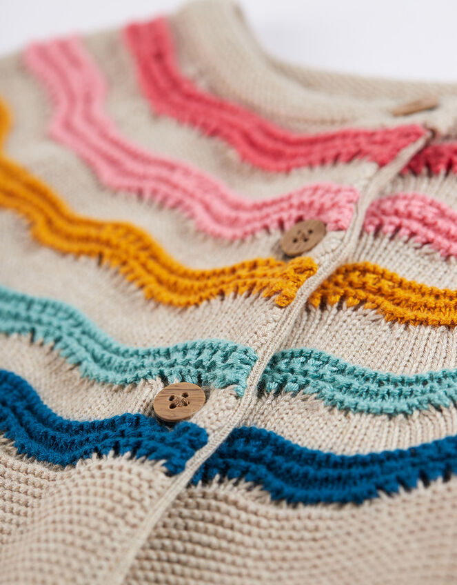 Frugi Allie Cardigan, Camel (OATMEAL), large