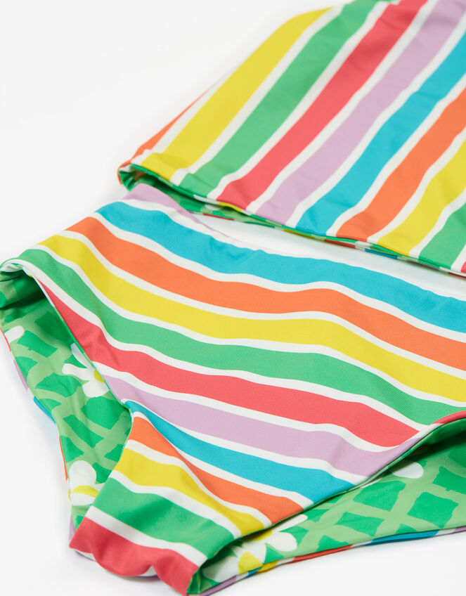 Frugi Tegan Reversible Tankini Set, Multi (MULTI), large