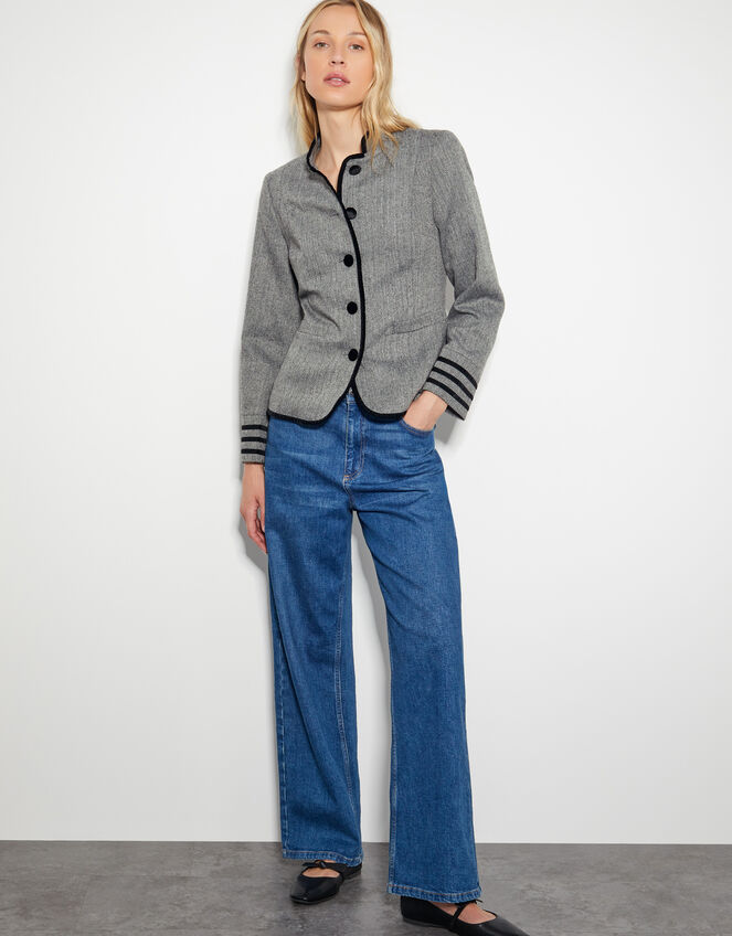 Willa Military Jacket , Black (BLACK), large