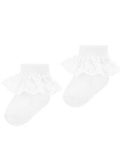 Baby 2 Pack Lace Socks, Gold (GOLD), large