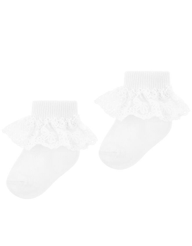 Baby 2 Pack Lace Socks, Gold (GOLD), large