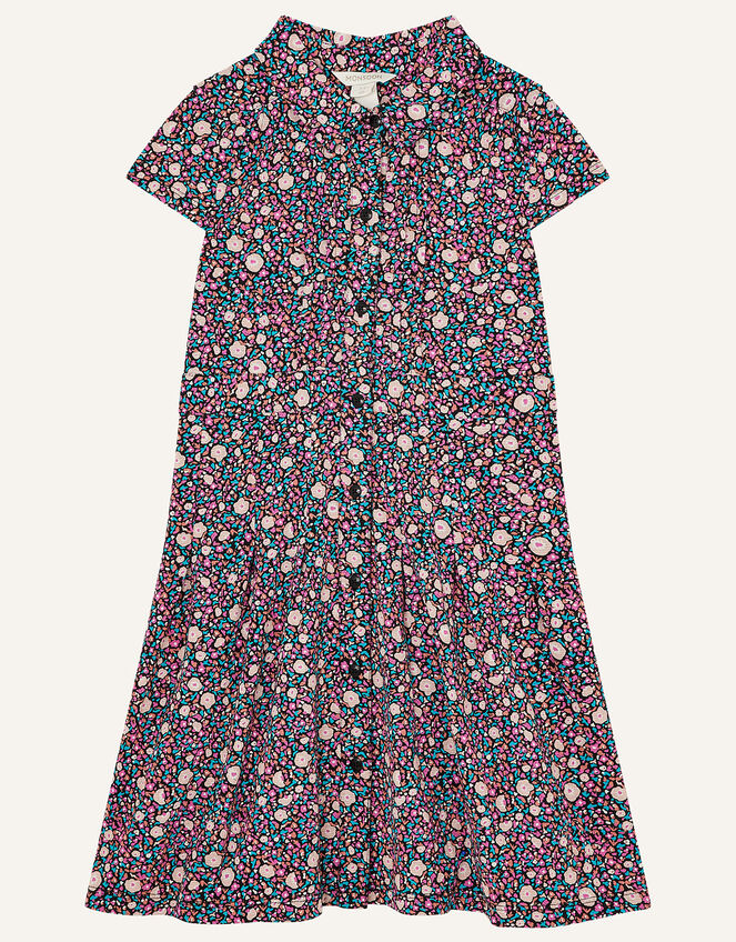 MINI ME Brittany Floral Shirt Dress, Orange (CORAL), large