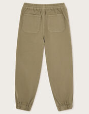 Pull-On Cuffed Pants, Natural (STONE), large