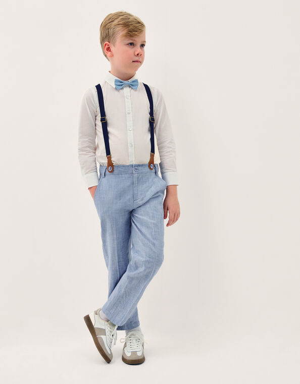 Aiden 3-Piece Suit with Suspenders, Blue (BLUE), large