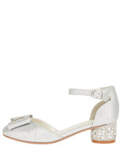Carly Sparkle Bow Shoes, Silver (SILVER), large