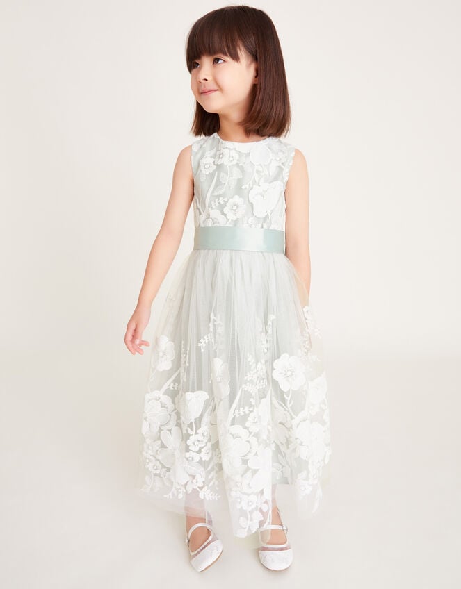 Alicia Embroidered Lace Maxi Dress, Green (GREEN), large