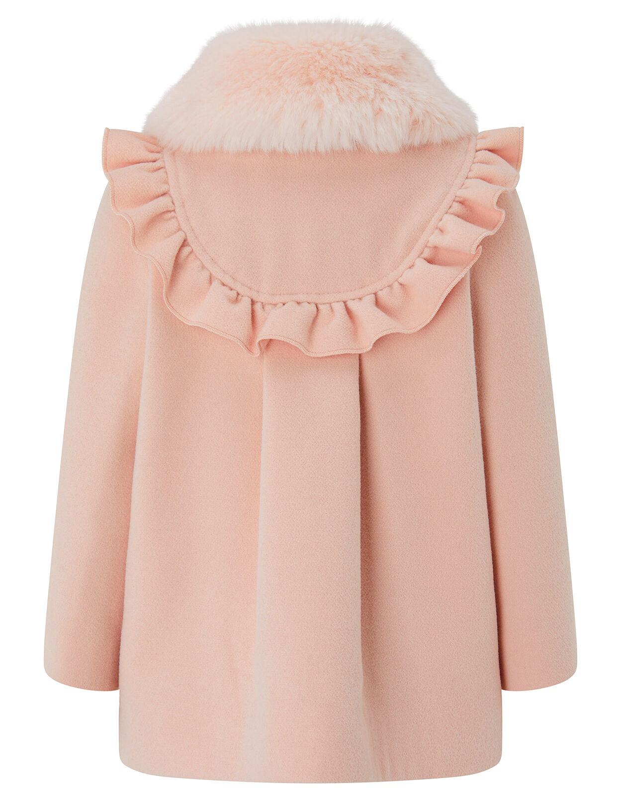 Baby Frill and Bow Coat Pink