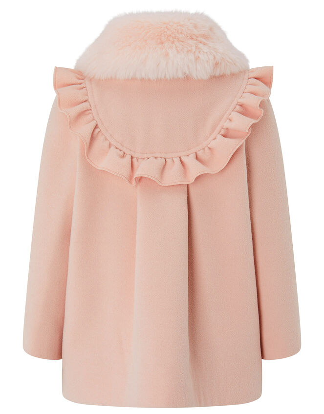 Baby Frill and Bow Coat, Pink (PALE PINK), large