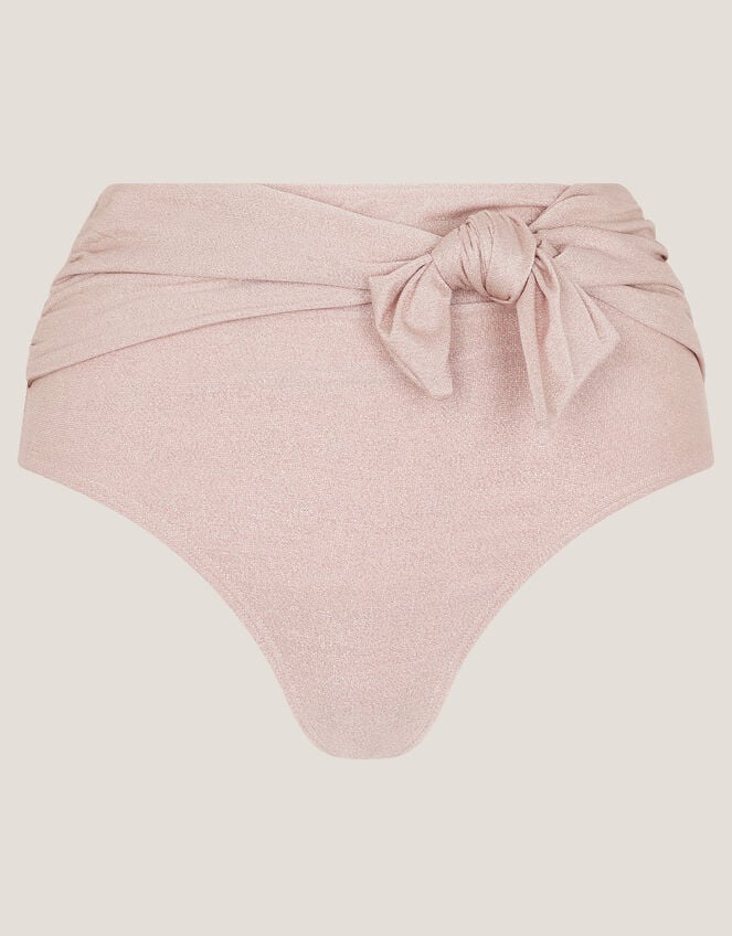 Kiki Glitter High Waist Bikini Bottom, Gold (GOLD), large