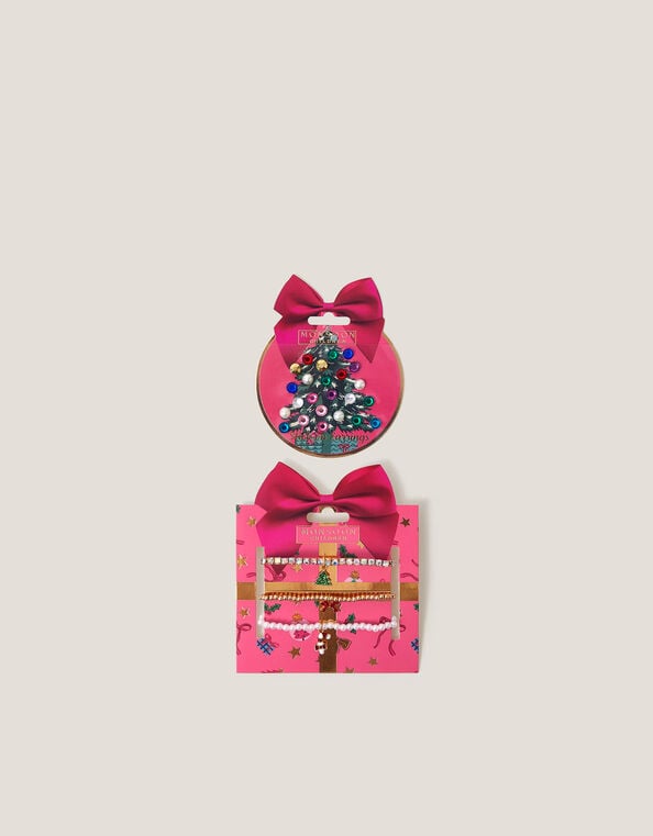 Stick On Earrings & Bracelets Christmas Gift Set, , large