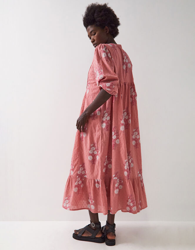 East Nadine Embroidered Midi Smock Dress, Multi (MULTI), large