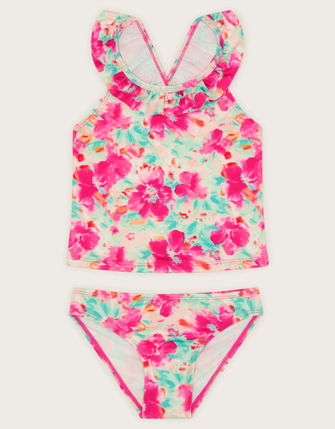 Tropical Floral Ruffle Tankini Set, Multi (MULTI), large