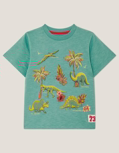 Dinosaur Print T-Shirt, Green (GREEN), large