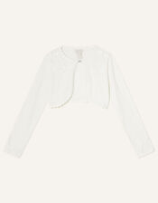 3D Flower Cardigan, Ivory (IVORY), large