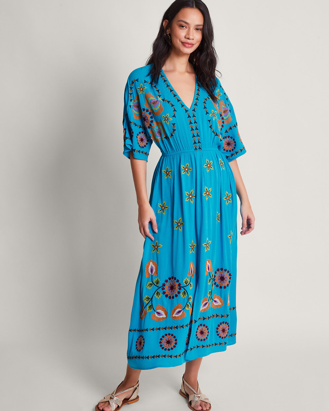 Monsoon turquoise dress hotsell