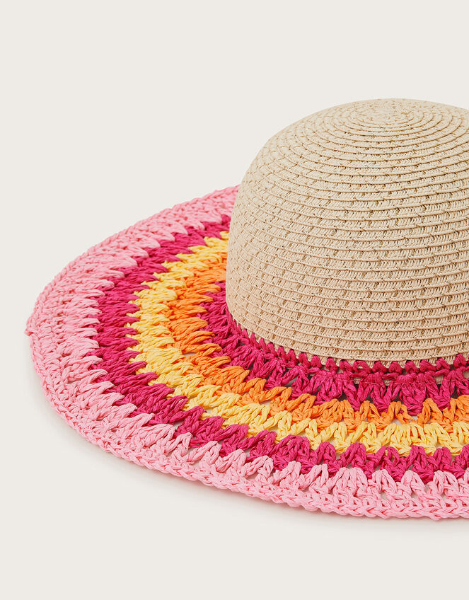 Crochet Floppy Hat, Multi (MULTI), large