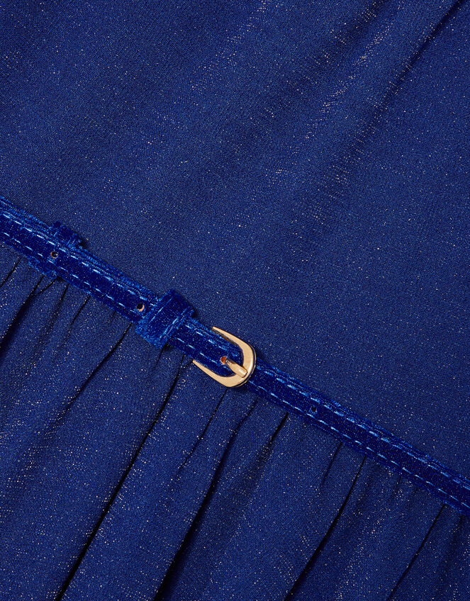 Shimmer Hanky Hem Dress, Blue (BLUE), large
