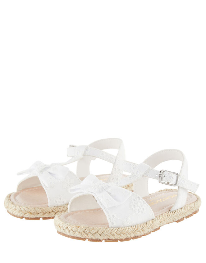 Baby Broderie Sandals, Ivory (IVORY), large