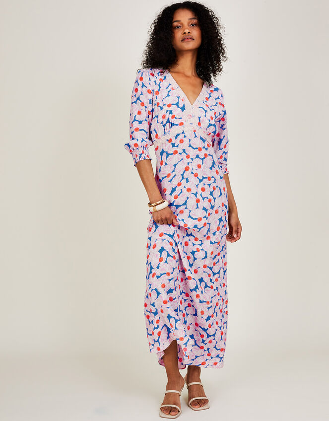 Ayla Print Maxi Dress, Blue (BLUE), large