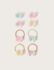Glitter Mixed Bow Hair Set	, , large