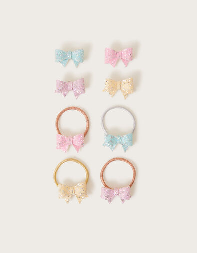 Glitter Mixed Bow Hair Set	, , large