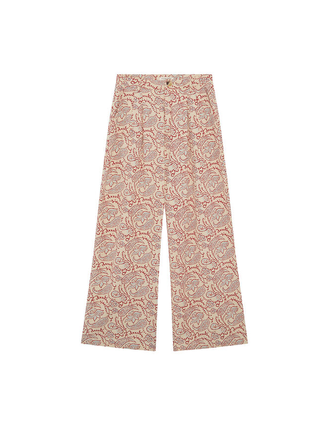 Maison Hotel Wide-Leg Trousers, Cream (CREAM), large