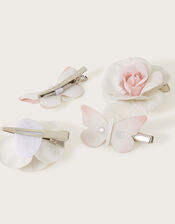 Flower and Butterfly Hair Clips 4 Pack, , large