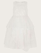 Lace Petal Flower Girl Dress, Ivory (IVORY), large