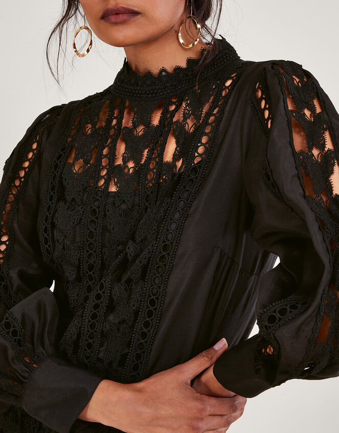 Lola Butterfly Blouse, Black (BLACK), large