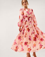 Mabel Long Sleeve Floral Maxi Dress, Pink (PINK), large