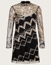 Finnley Embellished Tunic Dress, Black (BLACK), large