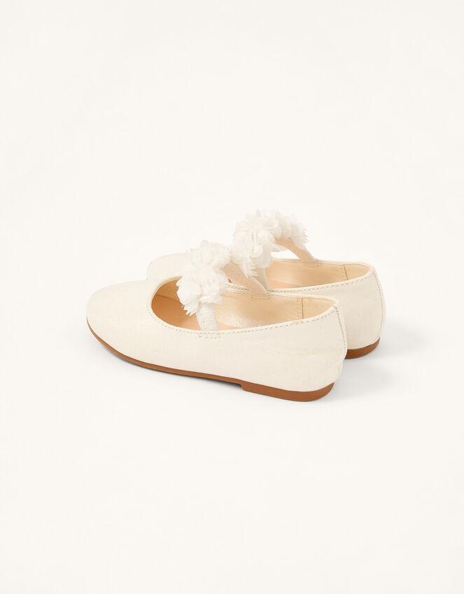 Shimmer Corsage Walker Shoes, Ivory (IVORY), large