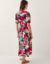 Jemima Floral Midi Shirt Dress, Red (RED), large