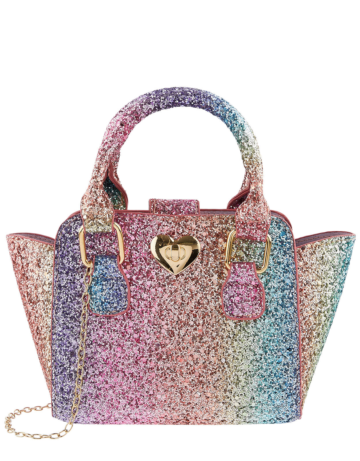 Rainbow glitter on sale purse